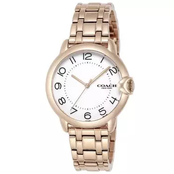 Watch ARDEN White Dial Stainless Steel Quartz 36MM Watch 14503598 Rose Gold [Coach] Women s [Item]