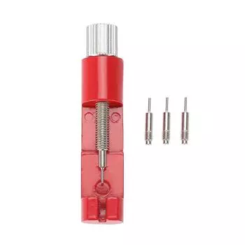 Watch Band Strap Link Pin Adjuster Remover Adjustable Repair Tool Accessory Kit (Red)