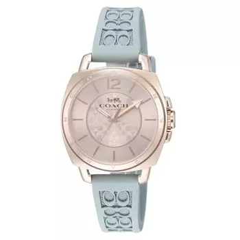 Watch BOYFRIEND Gold Dial Stainless Steel Leather Quartz 34MM Watch 14503979 Blue [Coach] Women s [Item]