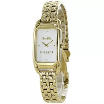 Watch CADIE Rectangular Stainless Steel Bracelet Yellow Gold 14504042 [Coach] Women s [Item]