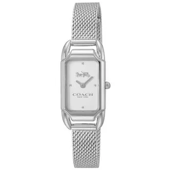 Watch CADIE Silver Dial Stainless Steel Mineral Glass Quartz Watch Accessories Watch Brand 14504032 [Coach] 28.5MM Women s [Item]
