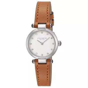 Watch CARY Silver Dial Stainless Steel Mineral Glass Quartz Daily Waterproof China Watch 14504016 Brown [Coach] 24.5MM Women s [Item]