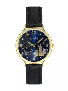 Часы catmint Night Cat Watch BK Black [Подписаться] H03822A-1 Мужские чёрный