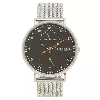 Watch CHARLES 41MM COACH 14602477 Black Silver [Coach] Men s [Item]