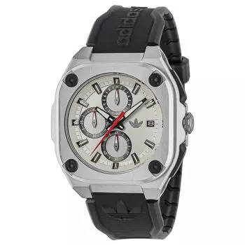 Часы CITY TECH THREE CHRONO Серебряный циферблат Нержавеющая сталь Минеральное стекло Кварцевые часы Бренд AOFH24017 [Adidas] Мужские [Товар] серебряный
