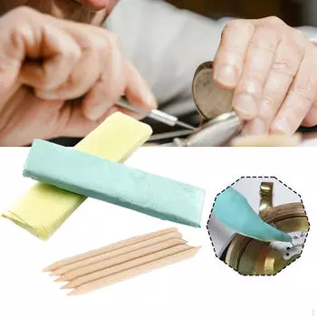 Watch Cleaning Putty Dust Removal Tool Universal Portable with Wooden Sticks for Dials