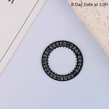 Watch Date Dial Fits Nh34-Nh35 Movement Black White Red Orange 3-Digit 6-Digit Automatic Mechanical Movt Day Date Dial Wheel