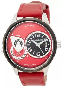 Watch Duel Red Dial Stainless Steel Quartz 47MM Regular Warranty [Angel Clover] DU47BRE-RE Men s