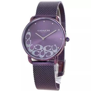 Watch Elliott Purple Stainless Steel Bracelet 14504339 [Coach] Women s [Item]