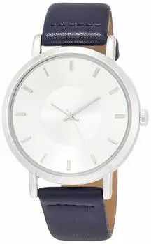 Watch Fieldwork Analog Classy Leather Strap Navy [Fieldwork] QKD054-1 Men s серебряный