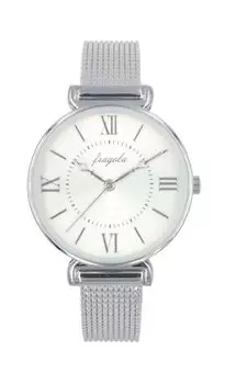 Watch Fragola Color Dial Bangle Watch Silver [Follow] H04724A-3 SV/WH Women s белый