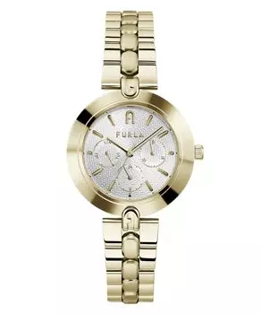 Watch FURLA LOGOLINKS Silver Dial Stainless Steel Quartz Watch Jewelry Accessory WW00030007L2 Gold [Furla] 36.5MM Women s [Item]