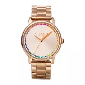 Watch GRAND Pink Gold Dial Quartz Daily Waterproof Mineral Glass 14504064 Gold [Coach] 32.5mm Women s [Item]