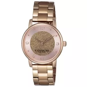 Часы GRAND Pink Gold Dial Quartz Daily Waterproof Mineral Glass 36mm 14503941 Gold [Coach] Женские [Товар]