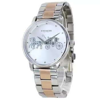 Watch Grand Stainless Steel Bracelet Watch Silver Rose Gold 14503944 [Coach] Women s Women s [Item]