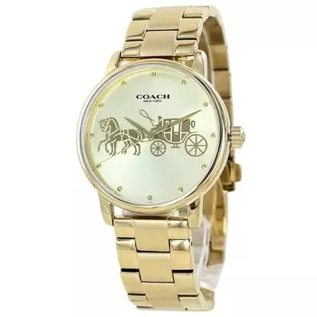 Watch Grand Stainless Steel Bracelet Watch Yellow Gold 14503075 [Coach] Women s Women s [Item]