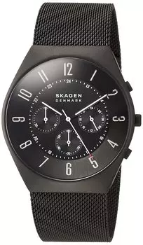 Часы GRENEN CHRONOGRAPH SKW6822 Черные [Skagen] Мужские чёрный