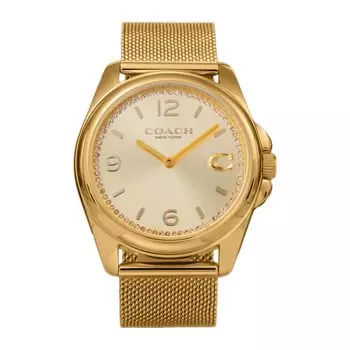 Watch GREYSON Yellow Gold Dial Quartz Daily Waterproof Mineral Glass 36mm 14504144 Gold [Coach] Women s [Item]