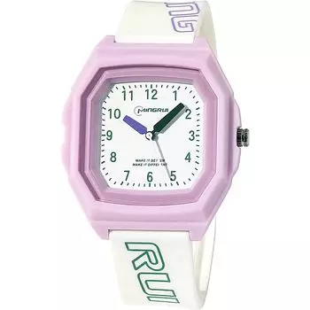 Watch Life Водонепроницаемые простые женские часы с резиновым ремешком (Фиолетовый чехол)