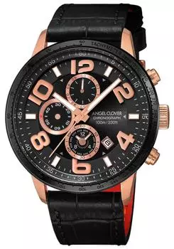 Watch Luce Black Dial Stainless Steel Quartz 44MM Regular Warranty [Angel Clover] LU44PBK-BL Men s