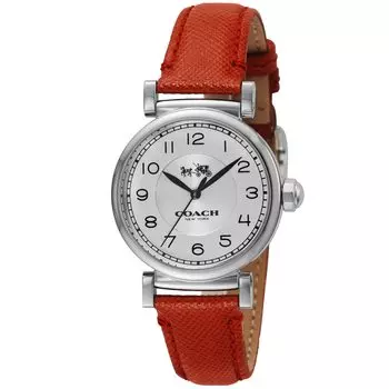 Watch MADISON Silver Dial Stainless Steel Quartz 32MM Watch 14502407 Red [Coach] Women s [Item]