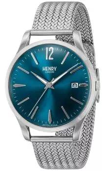 Watch Navy Dial Stainless Steel Windshield Quartz 39MM London Watch HL39M0029 Regular Import Red [Henry London]