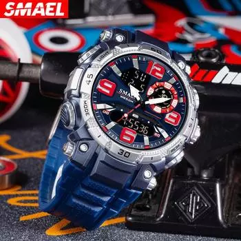 Watch Night Light Alarm Clock Dual Display Electronic Watch Youth Student Waterproof Sports