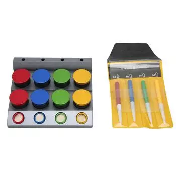 Watch Oil Kit 8 Holes Watch Oil Cup Holder Dust Proof Cover Oil Pen Watch Repairing Accessory