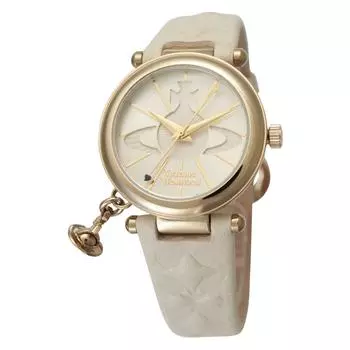 Часы Orb Gold Beige Leather Quartz VV006WHWH Product White [Vivienne Westwood]