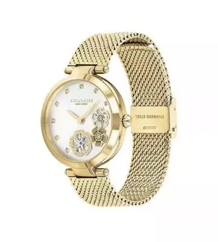Watch PARK Silver Dial Stainless Steel Mineral Glass Quartz 34MM Watch Accessories Watch Brand 14503568 Gold [Coach] Women s [Item]