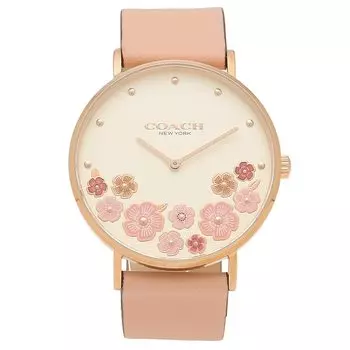 Watch Perry 36mm Quartz White Pink COACH 14503770 Leather [Coach] Women s [Item]