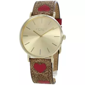Watch PERRY Heart Leather Belt Leather 14503886 [Coach] Women s [Item]