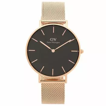 Часы Pettit 36 мм унисекс кварцевые Daniel Wellington розовое золото [Daniel Wellington] женские мужские (4)DW00600303 [Предмет]