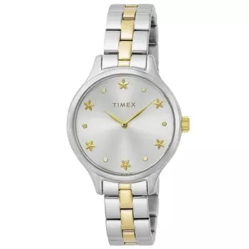 Watch Peyton Silver Dial Brass Mineral Glass Quartz America Watch TW2V23500 Gold [TIMEX] 35.5MM Women s [Item]