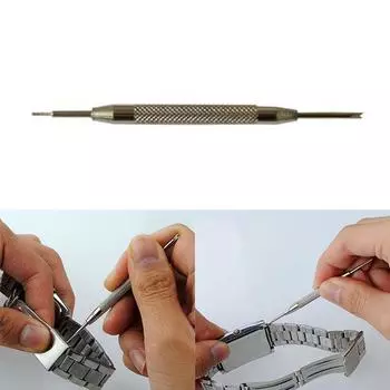 Watch Repair Fix Tools Watchmaker Remove Tool Steel Spring Bar Link Remover Wrist Watch Band Opener серебряный