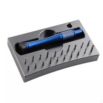 Watch Screwdriver Set Repairing Tools with 30Pcs Replace Heads Stand Nonslip Precision Screw