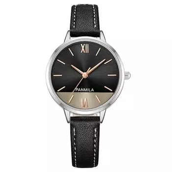 Watch Seiko Japanese Movement Analog Watch Watch Leather Band Belt Waterproof Casual Daily Commuting to School Waterproof Present watch for women чёрный