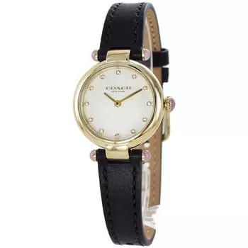 Watch Small Watch CARY Kelly Leather Watch Leather Strap Black 14504014 [Coach] Women s [Item]