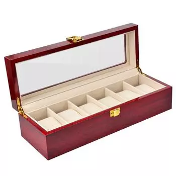 Watch storage case Watch collection case Watch display box Collection case for 6 watches Watch storage box Wooden Watch collection case Utilization