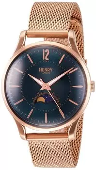 Watch STRATFORD Green Dial Stainless Steel Windshield Quartz MOONPHASE 34MM London Watch Red [Henry London] HL34-LM-0378 [Item]