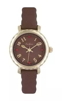 Watch Tea Spoon Sweets Belt Watch DBR Brown [Follow] N03324A-1 Women s коричневый