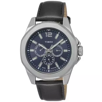 Watch Timex Essex Avenue Essex Avenue Blue Dial Brass Mineral Glass Quartz Japanese Movement 46MM America Watch TW2V43200 Black [TIMEX] Men s [Item]