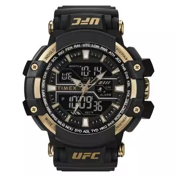 Watch Timex UFC Combat TW5M58300 Quartz 5 ATM Water Resistant Plastic Black Dial Resin [TIMEX] Men s [Item] чёрный