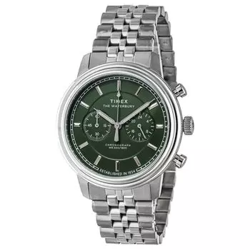 Watch Timex Waterbury TW2Y23600 Quartz 50M Waterproof Mineral Glass Green Dial Stainless Steel [TIMEX] Men s [Item] зелёный