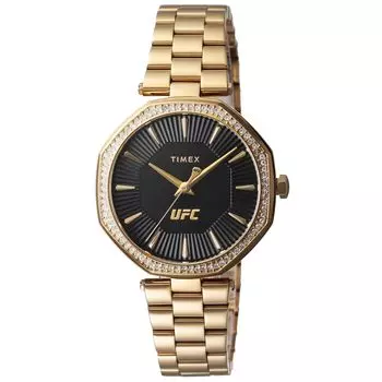 Watch UFC Jewel Black Dial Quartz 5 ATM Water Resistant Mineral Glass 36mm TW2V83100 Gold [TIMEX] Men s [Item]