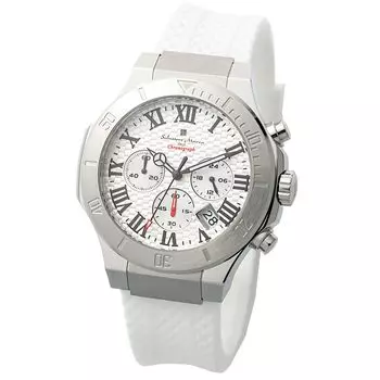 Watch Waterproof Analog Chronograph White Quartz with Watch Cross WHWH [Salvatore Marra] Men s Men s [Item]