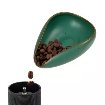 watchget Чашка для кофейных зерен Керамическая мерная чашка для кофейных зерен Керамический мерный поднос Приемник кофейного порошка Темно-зеленый