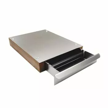 watchget Espresso Knock Box Ящик из нержавеющей стали Тип Кофейная гуща Металлический съемный для домашнего офиса ресторана кофейни
