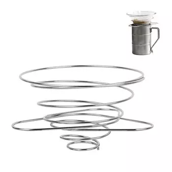 watchget Кофейная воронка Складной держатель фильтра для кофе с сумкой для переноски Пружинный тип Открытый Кемпинг Легкий Нержавеющая сталь