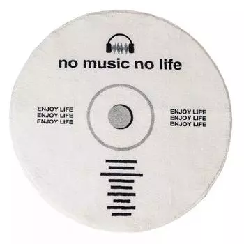 Water Absorbent Mat Retro CD Disk Design Anti Slip Thick Soft Imitation Cashmere Home Bathroom Mat 60x60cm